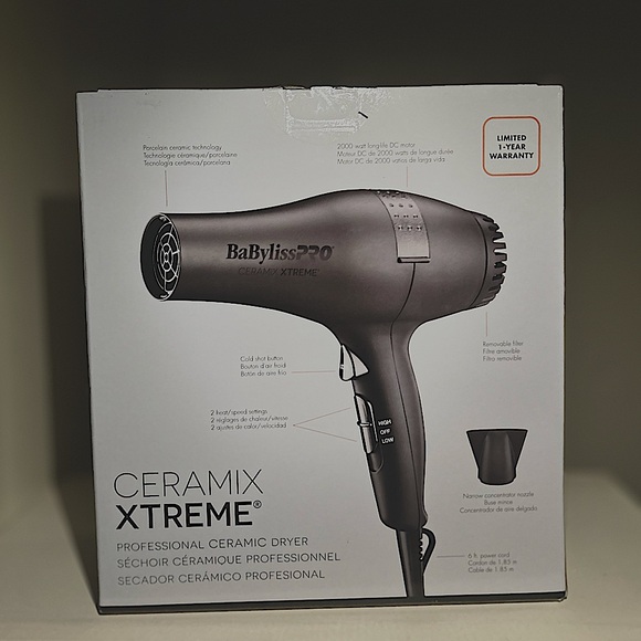 BaByliss Pro Ceramix Xtreme Hair Dryer Ceramic Black 2000W Brand New!!!!